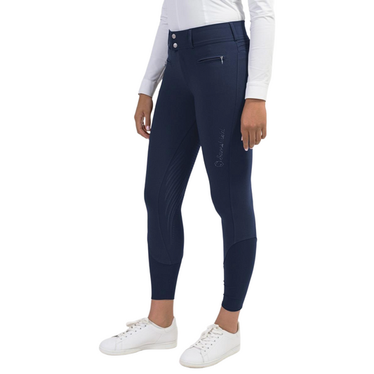 Samshield Women's Clara Knee Grip Breeches model view in navy