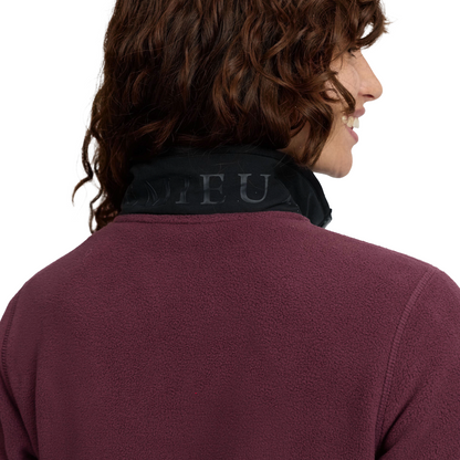 LeMieux Women's Piper Popper Fleece Pullover-Bramble-Collar Logo View