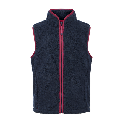 LeMieux Young Rider Trinity Teddy Gilet - Navy - Front View