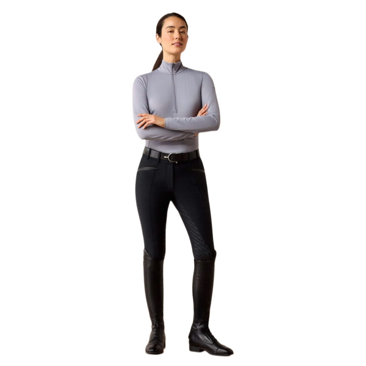Ariat Women's Troika H2O Full Seat Breeches model view in black