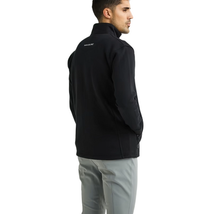 Maya Delorez Men's Zip-up Sweater-Black-Back View