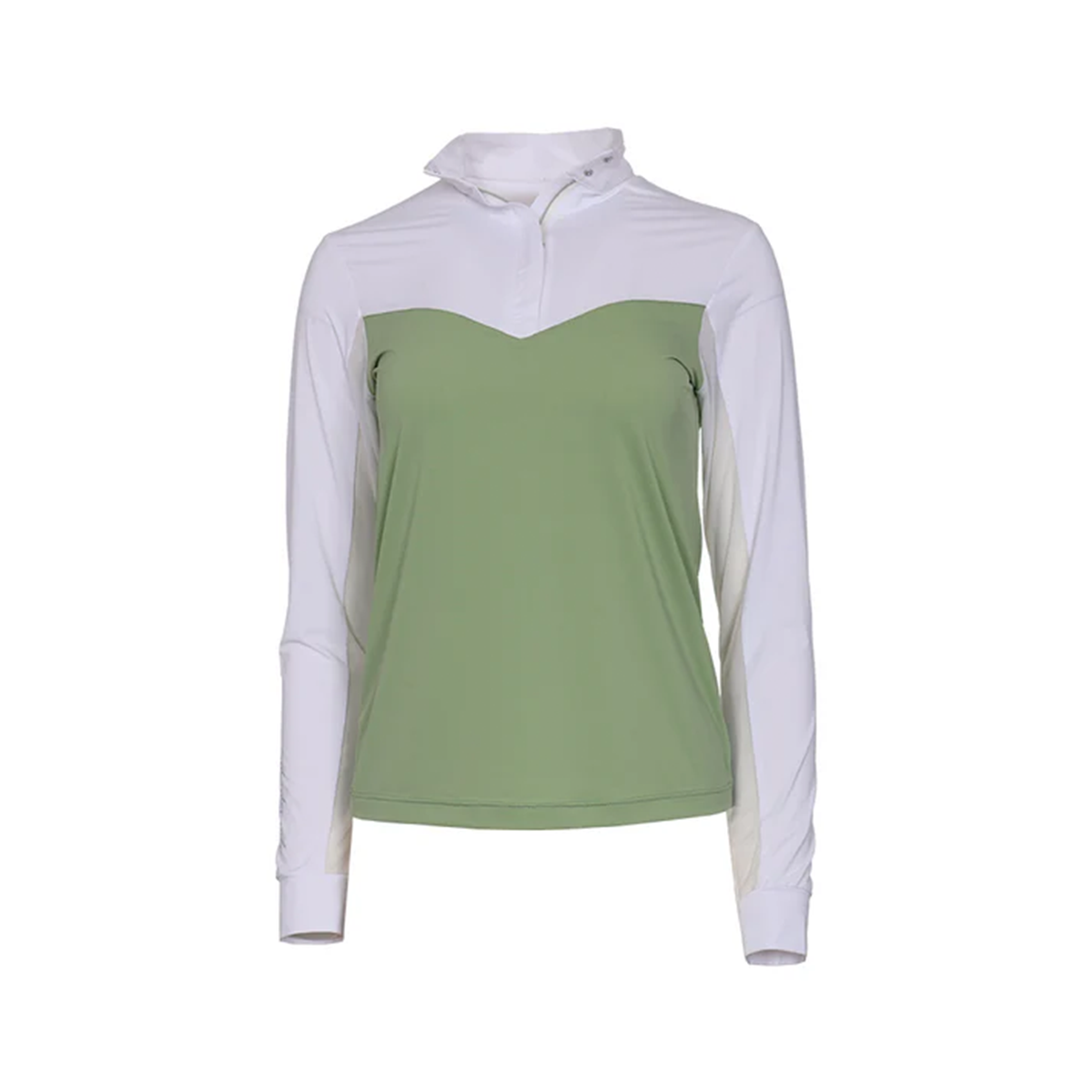 Dapplebay Women's Lady 1/4 Zip Long Sleeve Show Shirt