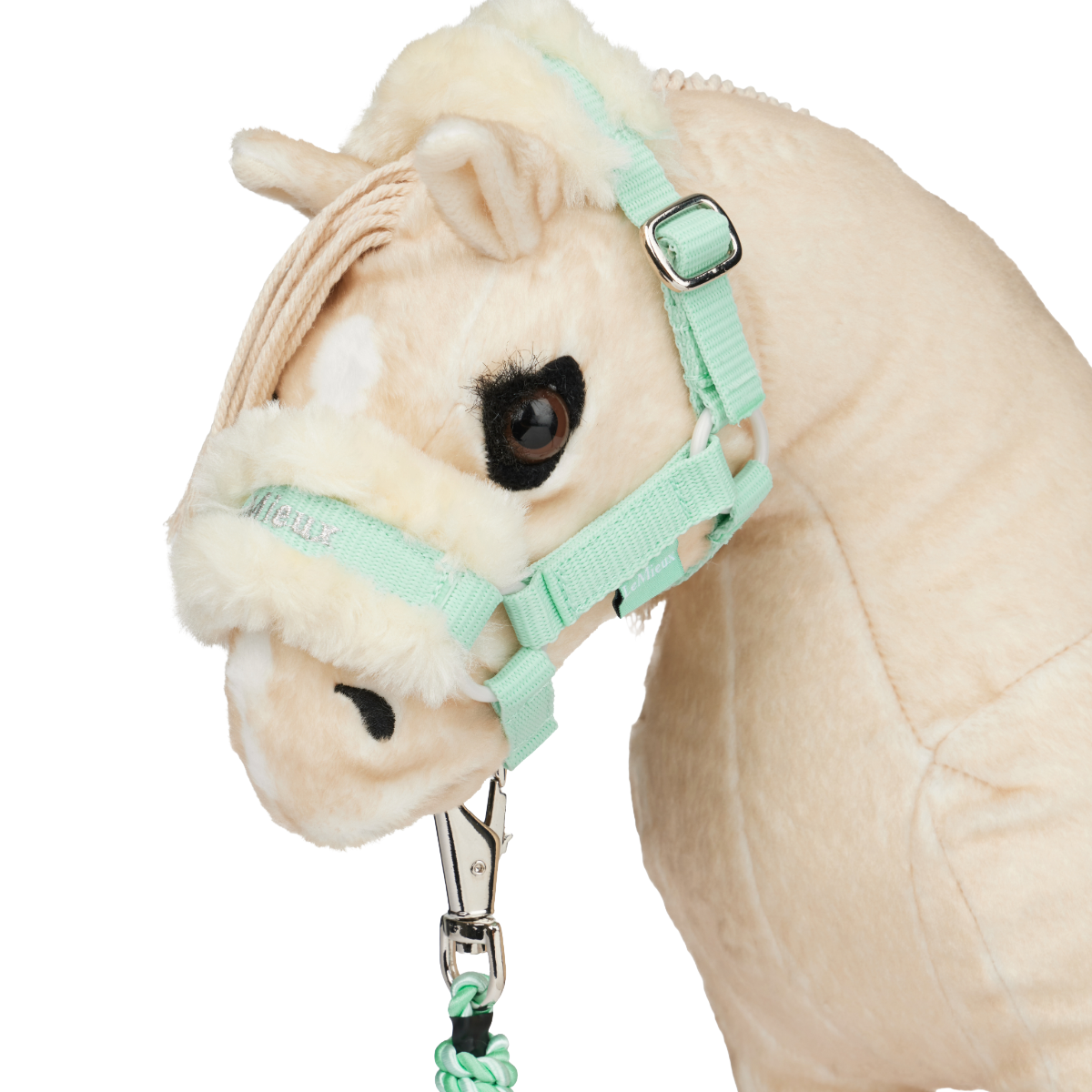 LeMieux Harlow Toy Pony Headcollar & Leadrope model view in softmint