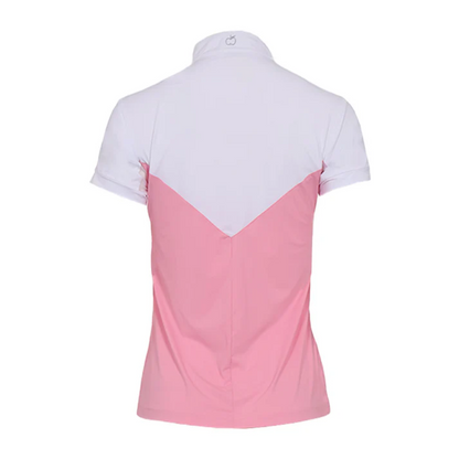 Dapplebay Women's Lady 1/4 Zip Short Sleeve Show Shirt