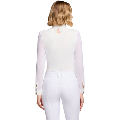 Samshield Women's Anouchka Long Sleeve Show Shirt, white, back view