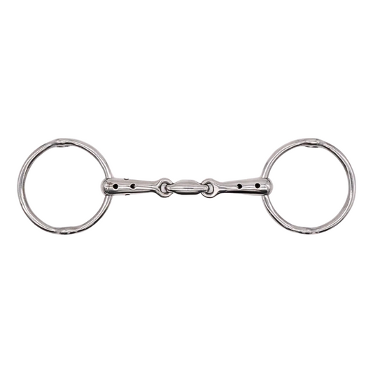 Jake Adams Double Jointed Whistle Mouth Loose Ring Gag Bit