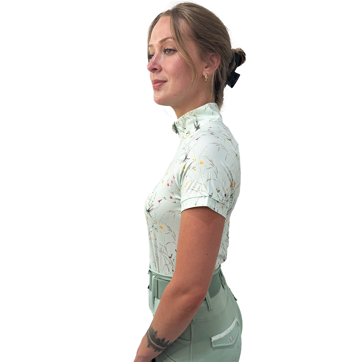 Dapplebay Dragonfly Meadow 1/4 Zip Short Sleeve Riding Top