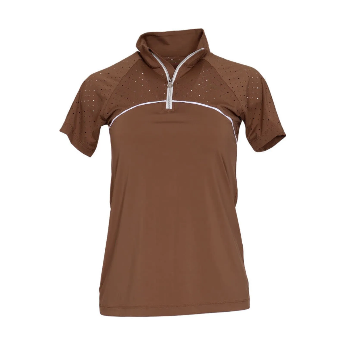 Dapplebay Women's Lady 1/4 Zip Aircut Short Sleeve Riding Top