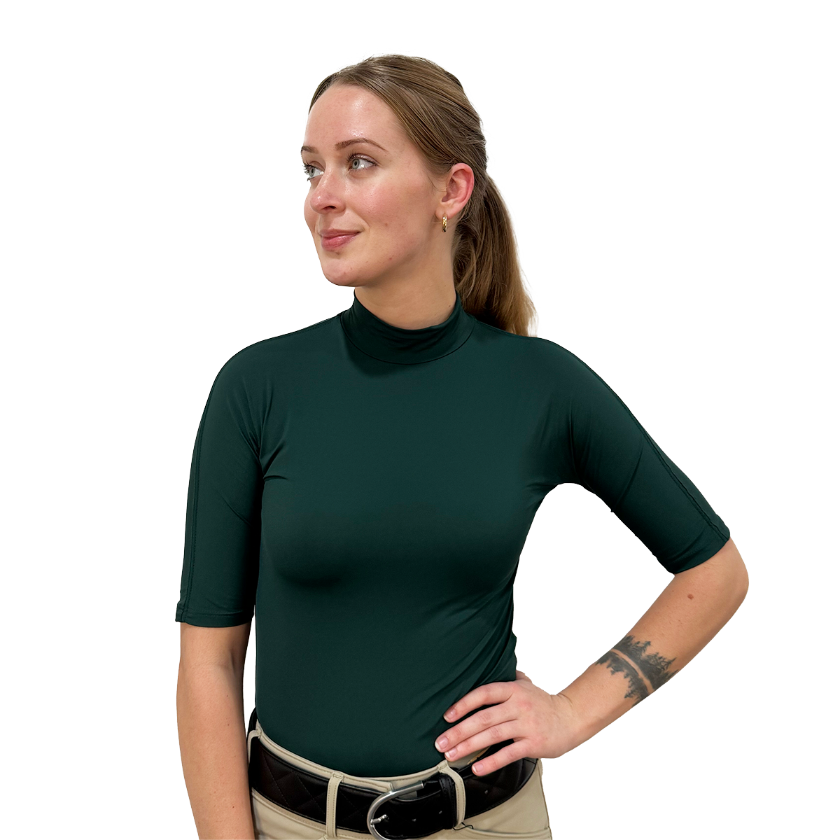 Tailored Sportsman Ladies Icefil Mock Neck Short Sleeve Sun Shirt