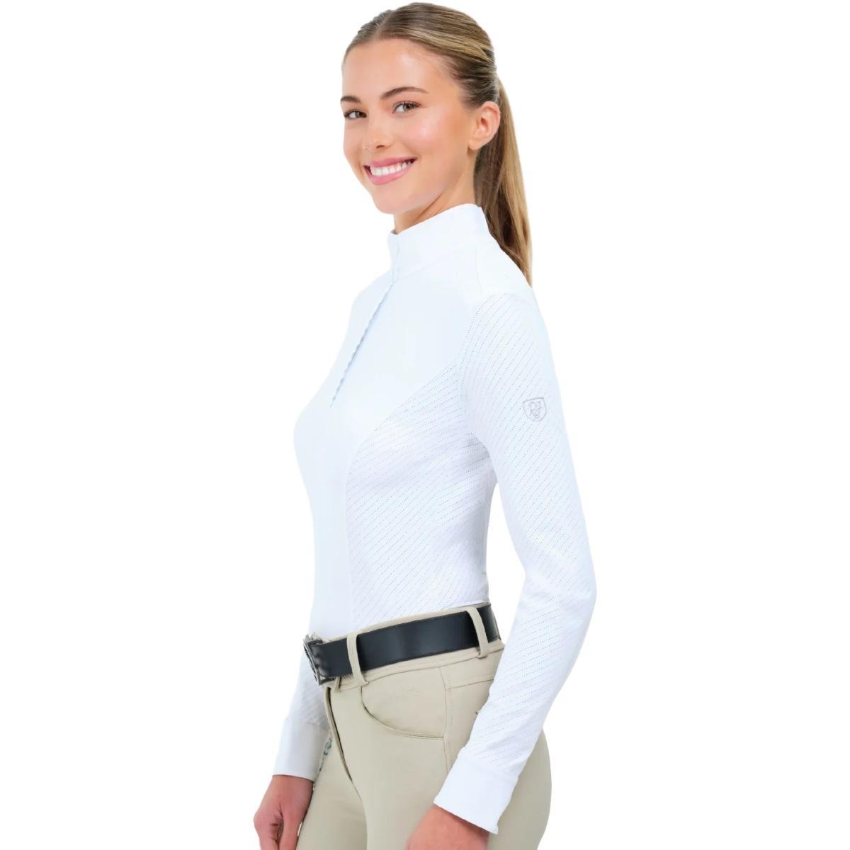 RJ Classics Women's Tori 2.0 Long Sleeve Show Shirt-Horseshoe Floral-Side View
