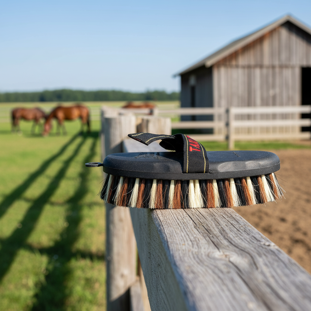 Professional's Choice Horsehair Poly Blend Tail Tamer Brush side view