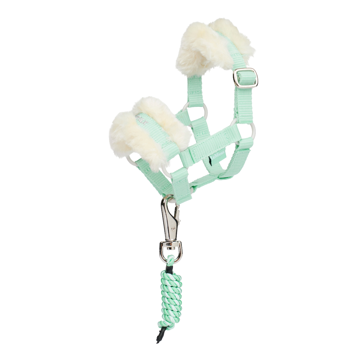 LeMieux Harlow Toy Pony Headcollar & Leadrope full view in softmint