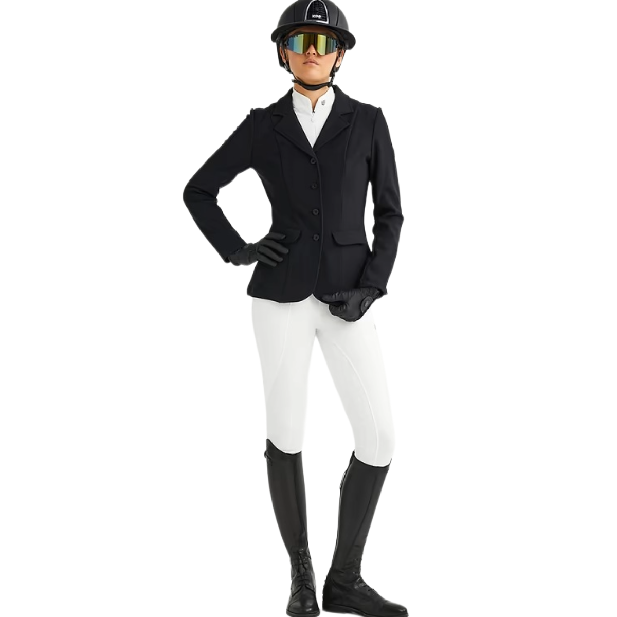 Maya Delorez Women's Show Jacket-Black-Front View