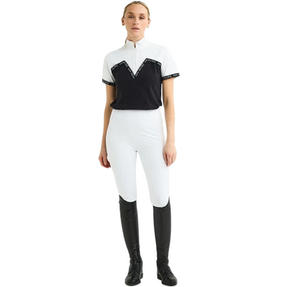 Maya Delorez Women's Competition Sport Shirt-Black-Front View