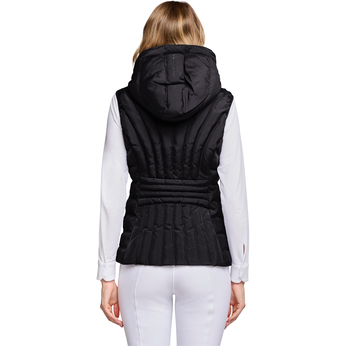 Samshield Women's Shelyne Light Puffer Vest, Black, back view