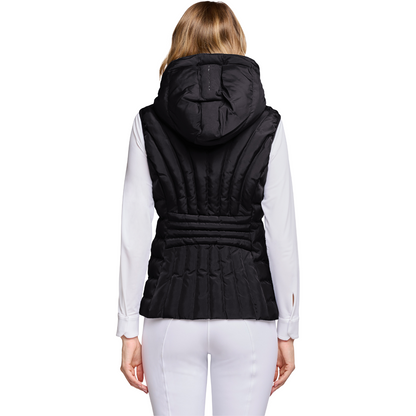 Samshield Women's Shelyne Light Puffer Vest, Black, back view