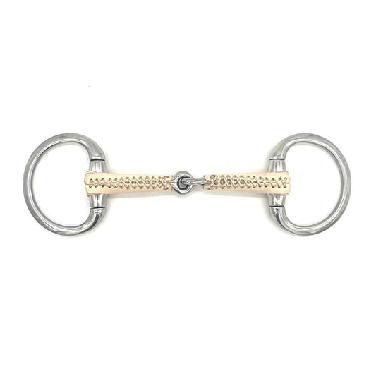 Jake Adams Single Jointed Leather Covered Eggbutt Bit