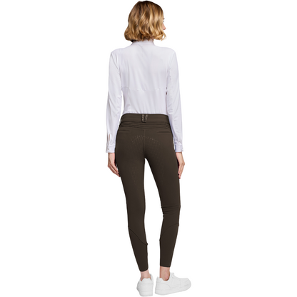 Samshield Women's Chloe Crystal Knee Grip Breech, Mocha, back view