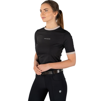 Maya Delorez Women's Soft T-Shirt-Black-Front View