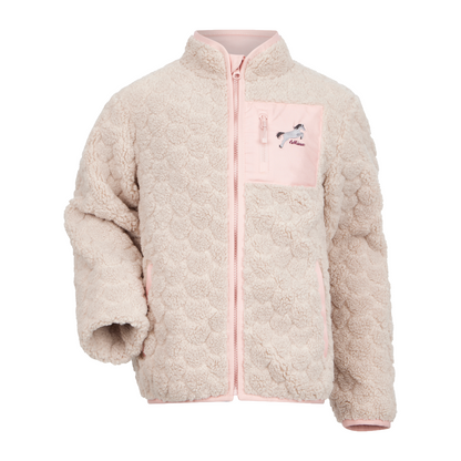 LeMieux Mini Thora Heart Fleece Jacket - Stone - Front View