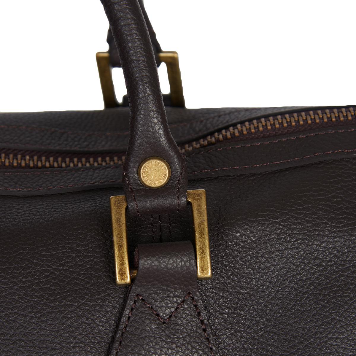 Barbour Leather Medium Travel Holdall