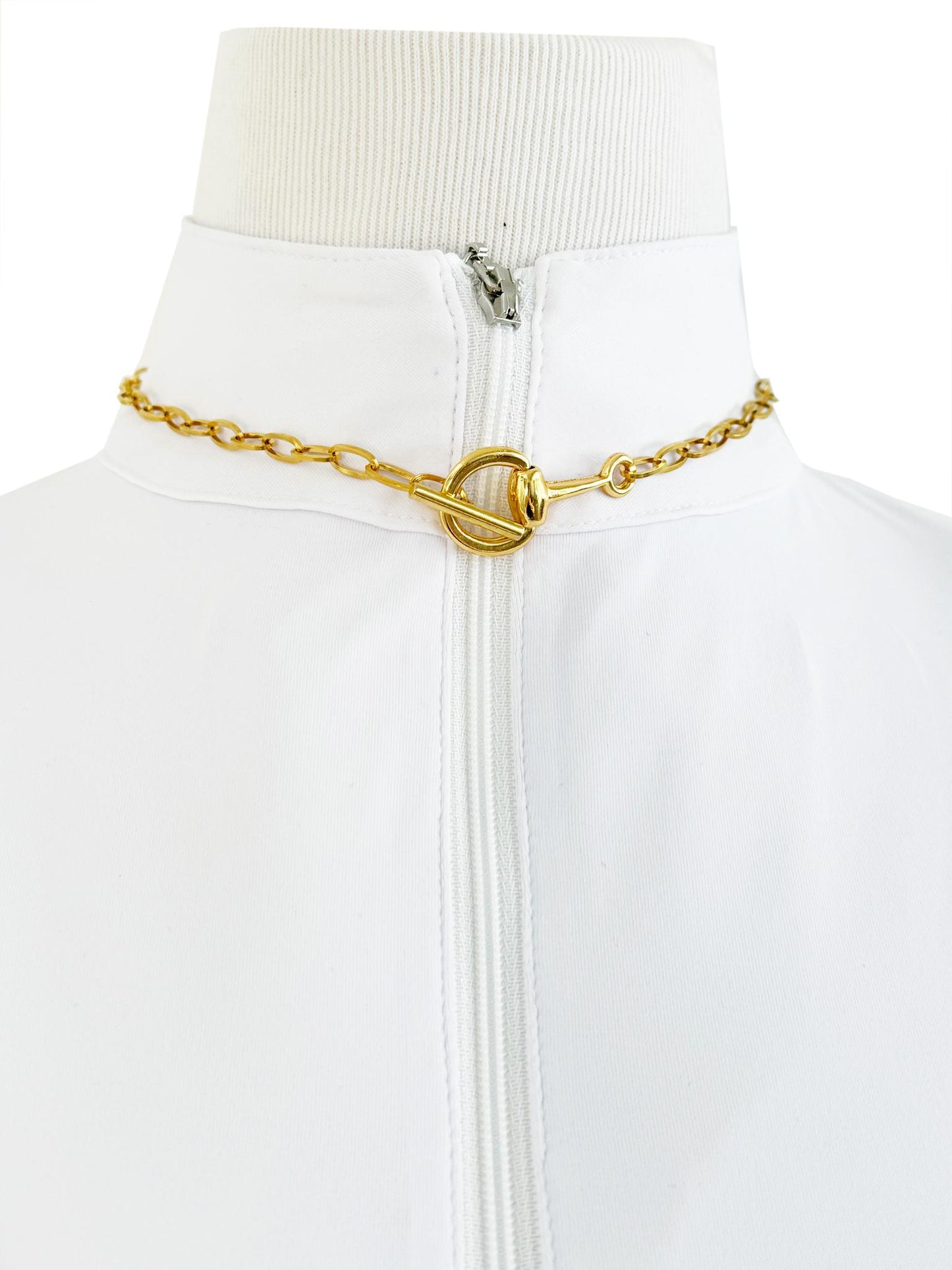 V2 Designs Tonal Gold Loose Link Eggbutt Snaffle Necklace