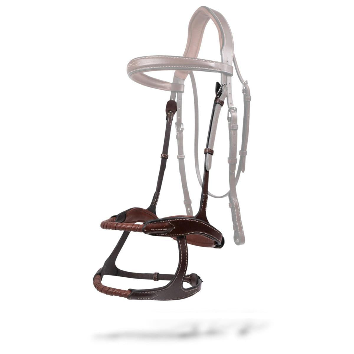 AJR Leather Covered Rope Double Noseband