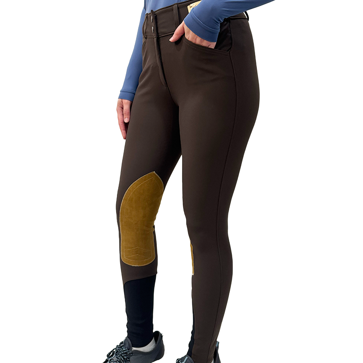 Tailored Sportsman Mid Rise Front Zip TechLight Knee Patch Breech