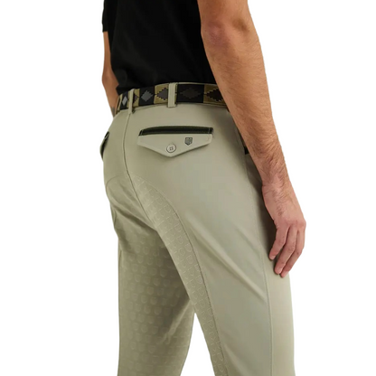Maya Delorez Men's Half Seat Sport Breeches-Light Beige-Back View