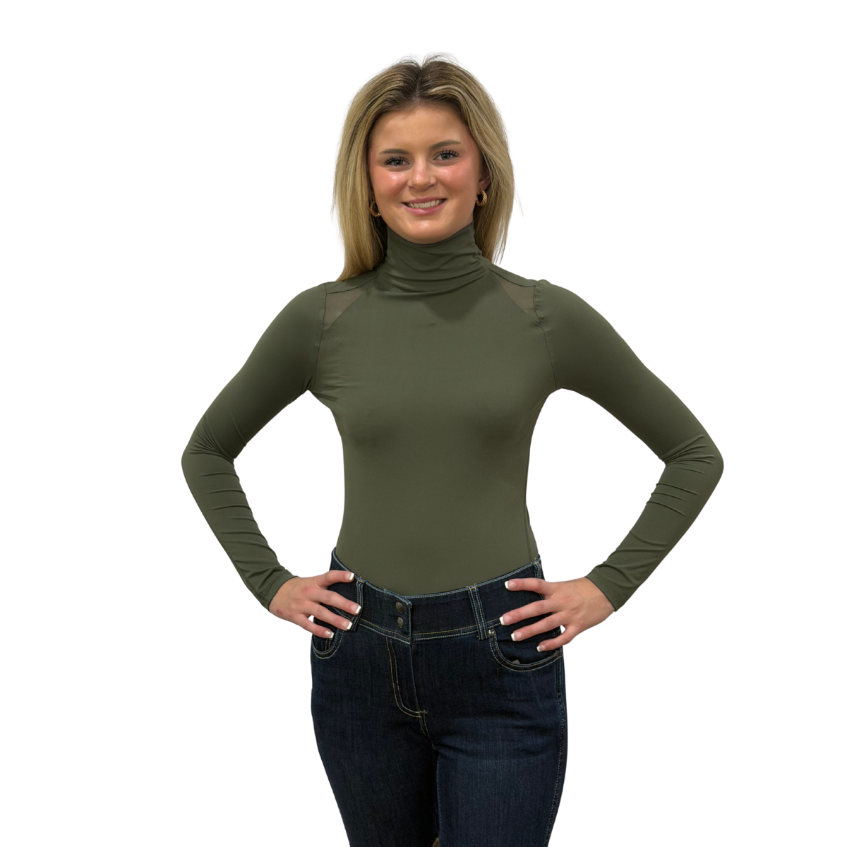 TKEQ Women's Chloe High Collar Technical Top