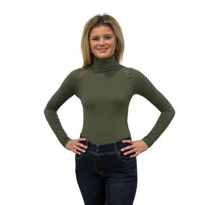 TKEQ Women's Chloe High Collar Technical Top