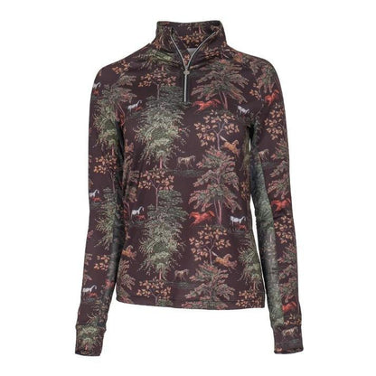 Dapplebay Autumn Toile 1/4 Zip LS Riding Top