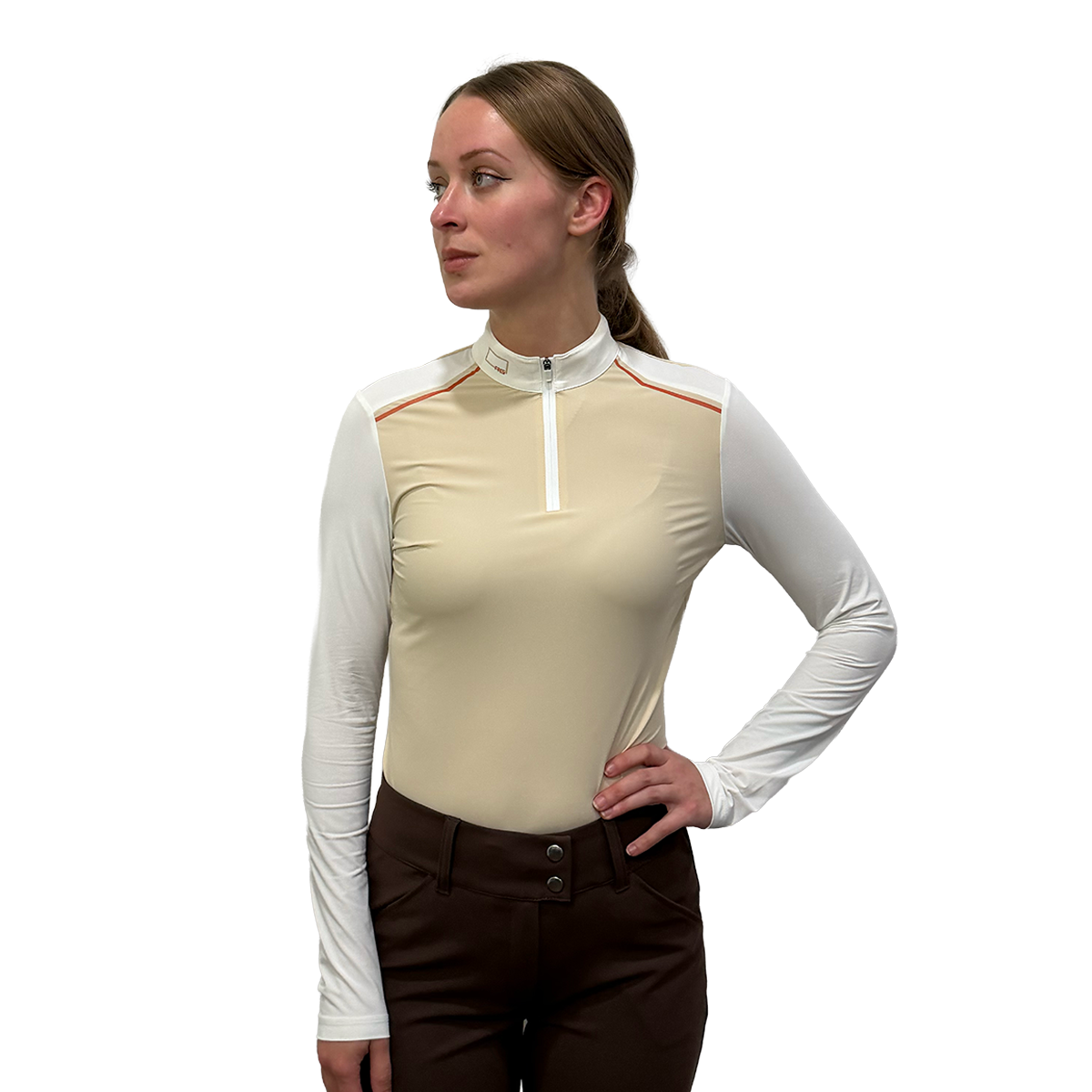 Cavalleria Toscana RG Women's Long Sleeve With Perforated Insert Competition Shirt