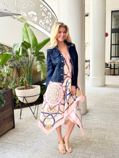 Stacy Bradley Design - Silk Dress - Purple Stirrup