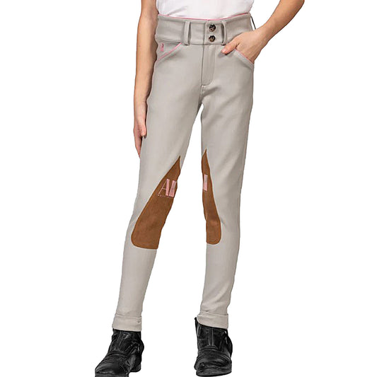 Kids Riding Jodhpur Breeches – Cotton Knee Patch – Equestrian Riding Pants – All Seasons