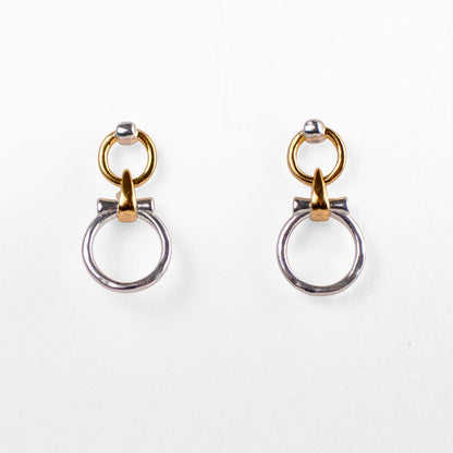 Aikon - Horse Bit Equestrian Earring Two Tone