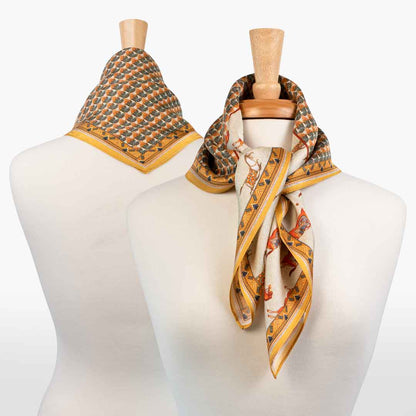 Urban Equestrian  Empire - Stylized Equestrian Scarf in Apricot