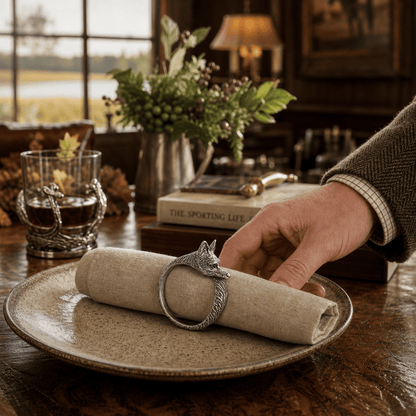 Vagabond House - Pewter Fox Napkin Ring