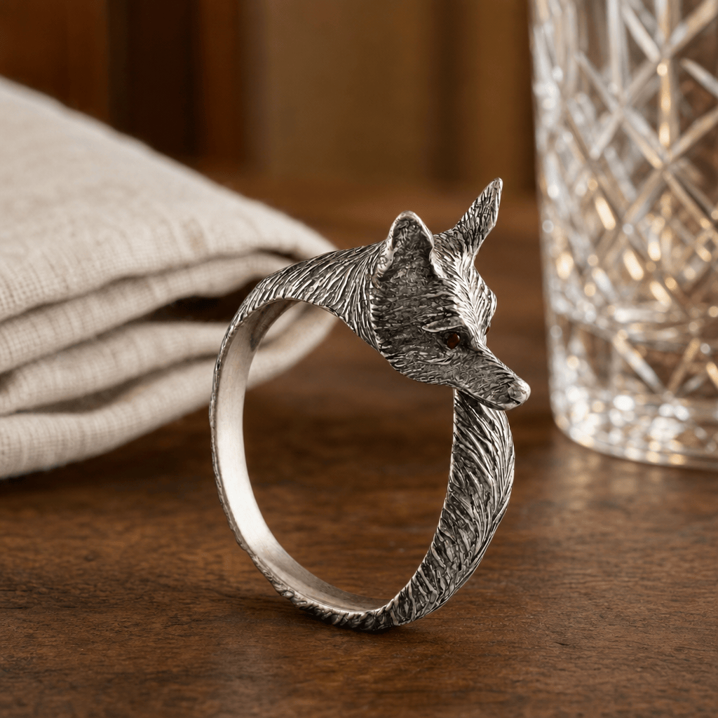 Vagabond House - Pewter Fox Napkin Ring