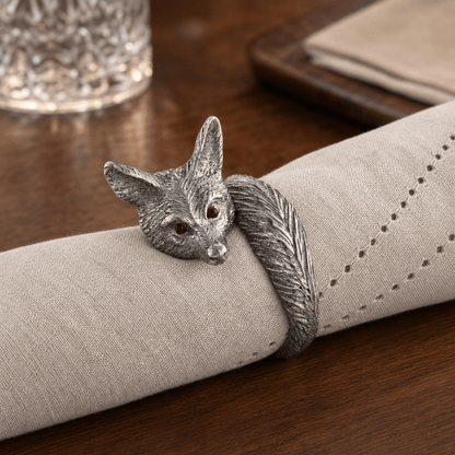 Vagabond House - Pewter Fox Napkin Ring