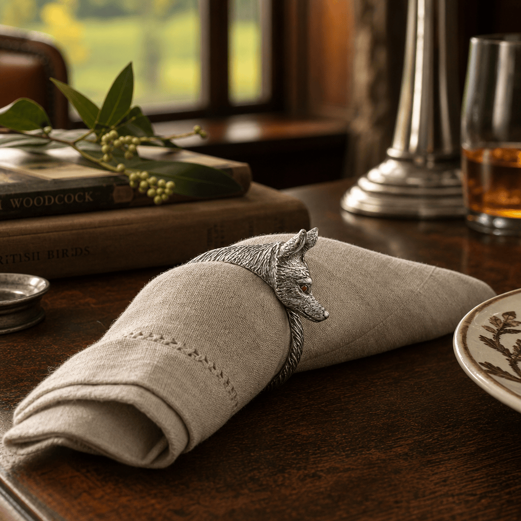 Vagabond House - Pewter Fox Napkin Ring