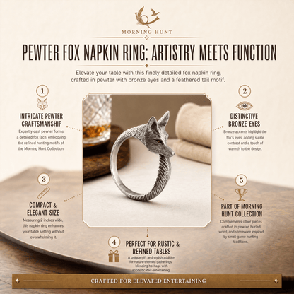 Vagabond House - Pewter Fox Napkin Ring