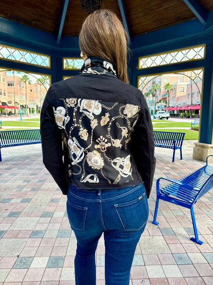 Stacy Bradley Design, The Black Denim Jacket - Black Stirrup