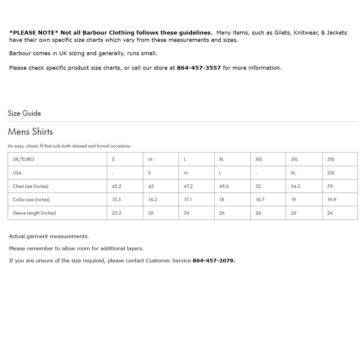 Barbour beaufort sales size chart
