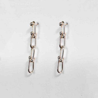 Urban Equestrian  Bellamy - Horseshoe Link Earring in Silver