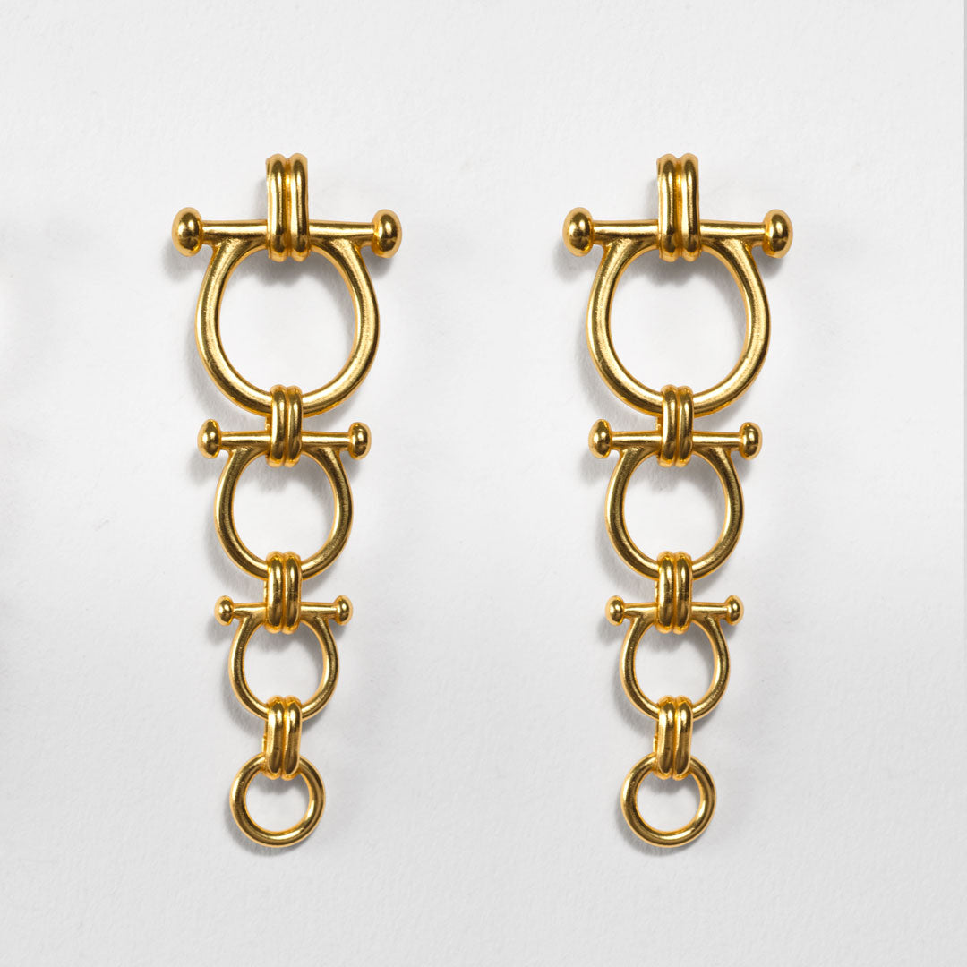 Urban Equestrian  Bocara - Horse Bit Chain Link Equestrian Necklace in Gold