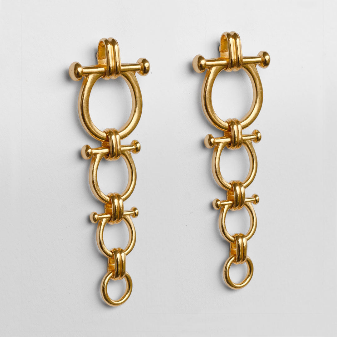 Urban Equestrian  Bocara - Horse Bit Equestrian Earring in Gold