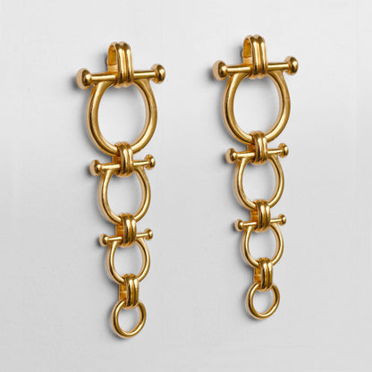 Urban Equestrian  Bocara - Horse Bit Equestrian Earring in Gold
