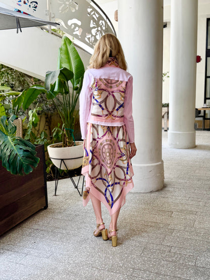 Stacy Bradley Design, The Pink Denim Jacket - Purple Stirrup