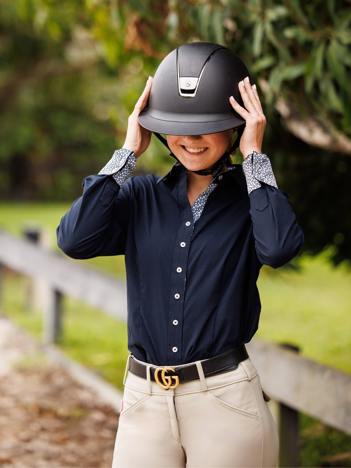 Essex Classics Ladies Dora II Schooling Shirt - Black with Bit by Bit Trim